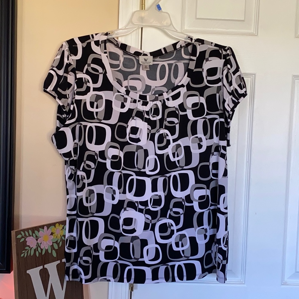 Black and white dress shirt